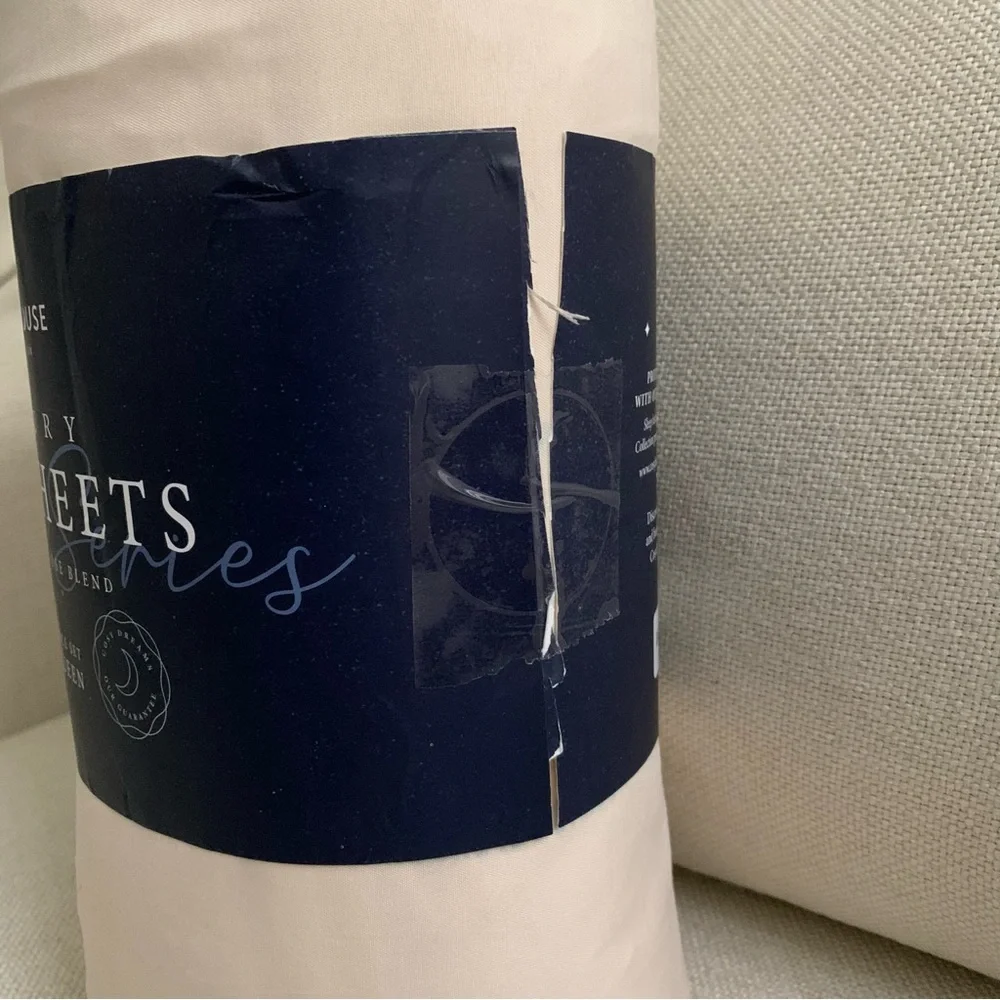 New $169 Luxury Bed SheetsBamboo Viscose Blend in Cream color